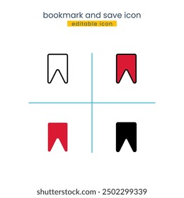 bookmark and save icon web and app
