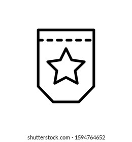 Bookmark save page icon , best logo simple design illustration , sign favorite star concept company website , outline solid background white , clean and simple office