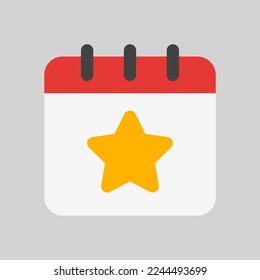 Bookmark schedule icon in flat style, use for website mobile app presentation