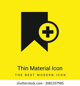 Bookmark Service Add Button minimal bright yellow material icon