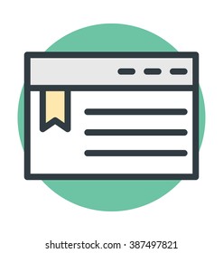 Bookmark Service Colored Vector Icon