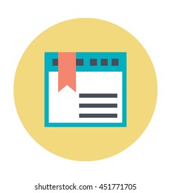 Bookmark Service Colored Vector Icon