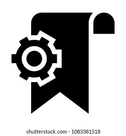 bookmark setting vector glyphs icon