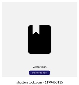 Bookmark sign icon in trendy flat style isolated on grey background, modern symbol vector illustration for web