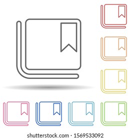 Bookmark sign in multi color style icon. Simple thin line, outline vector of image icons for ui and ux, website or mobile application