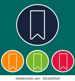 bookmark sign set icon