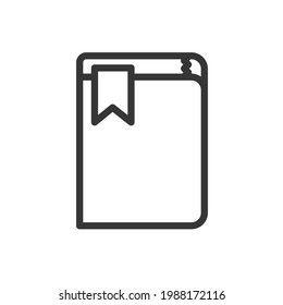 Bookmark simple black icon isolated on white