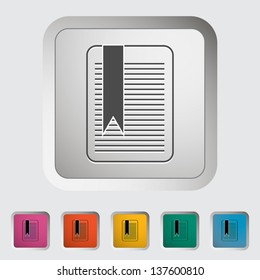 Bookmark. Single icon. Vector illustration.