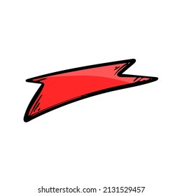 Bookmark sketch icon. Tape sticker hand drawn vector illustration. Sheet paper symbol.