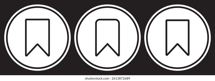 Bookmark social media icon isolated on background. modern save bookmark symbol, simple, vector, icon for website design, mobile app, ui. Vector Illustration on Transparent Background. EPS 10.