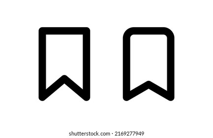 Bookmark social media icon vector isolated on white background. Save favorite symbols. Vector EPS 10