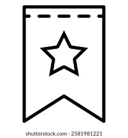 Bookmark star icon Black and white logo