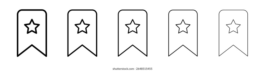 Bookmark star icon filled flat sign concept for web design.