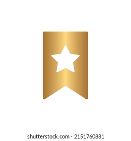 Bookmark star icon with gold gradient