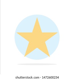 Bookmark, Star, Media Abstract Circle Background Flat color Icon
