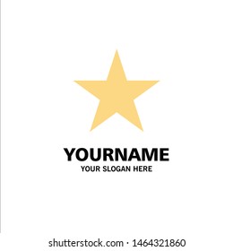 Bookmark, Star, Media Business Logo Template. Flat Color. Vector Icon Template background