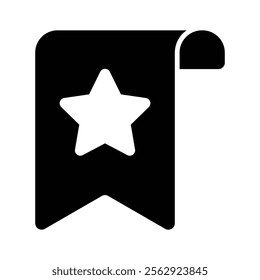 A bookmark with a star, representing a saved or favorite item