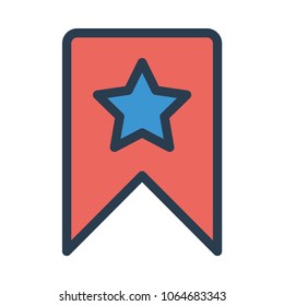 bookmark  star ribbon 