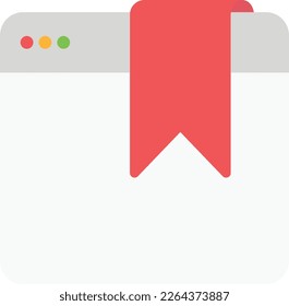 Bookmark Star Sign vector flat illustration
