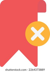 Bookmark Star Sign vector flat illustration