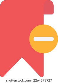 Bookmark Star Sign vector flat illustration