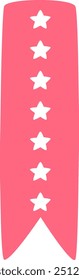Bookmark With Stars Vector Illustration