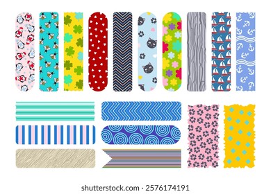 Bookmark, sticker, kids stationery design. Vector illustration.