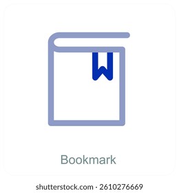 Bookmark and study icon concept