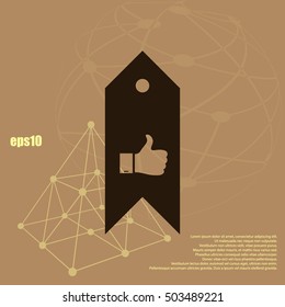 Bookmark symbol vector illustration