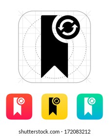 Bookmark synchronization icon. Vector illustration.