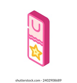 bookmark tabs list isometric icon vector. bookmark tabs list sign. isolated symbol illustration