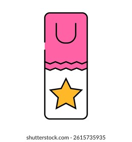 bookmark tabs list line icon vector. bookmark tabs list sign. isolated symbol illustration