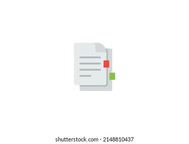 Bookmark tabs Vector Isolated Emoticon. Bookmark tabs Icon