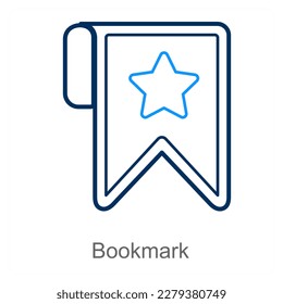 Bookmark and tag icon concept
