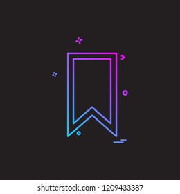 Bookmark tag icon design vector