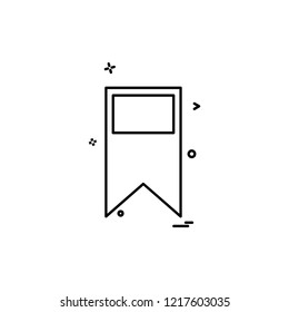 Bookmark tag icon design vector