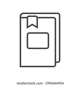 Bookmark tag, label icon vector in outline style. Bookmark line symbol for reference, paper, documents. Sign of chapter, note, paragraph, notebook. E-reading, e-library simple illustration.