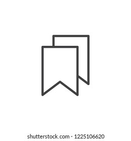 Bookmark tag outline icon. linear style sign for mobile concept and web design. Bookmarks simple line vector icon. Symbol, logo illustration. Pixel perfect vector graphics