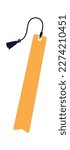 Bookmark with tassel flat icon Mark place in book. Vector illustration