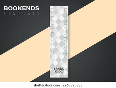 Bookmark template with abstract shapes. Abstract dynamic gradient graphic elements in modern style.
