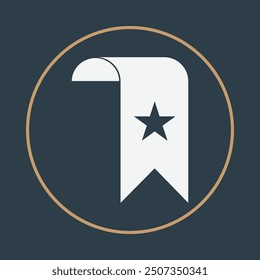 Bookmark trendy icon educated abstract vector illustration colorful artwork beautiful design.eps