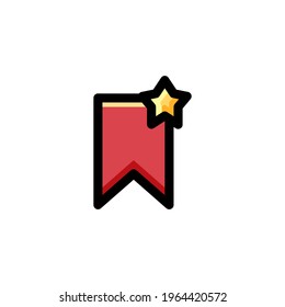 Bookmark User Interface Outline Icon Logo Vector Illustration
