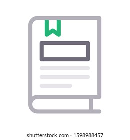 bookmark vector color line icon 