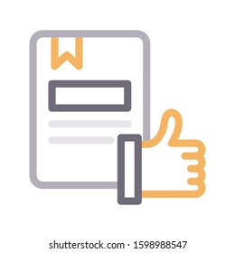 bookmark vector color line icon 