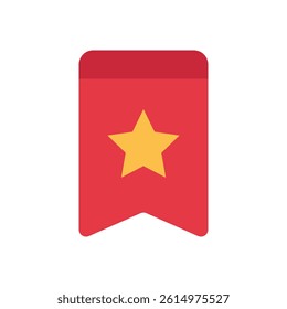 Bookmark Vector Design for Web Page Saving. Tag icon illustration, reading list concept, digital browser tools. Flat Icon