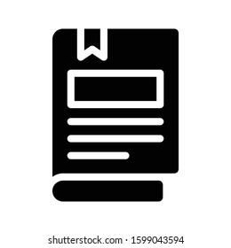 bookmark vector glyph flat icon