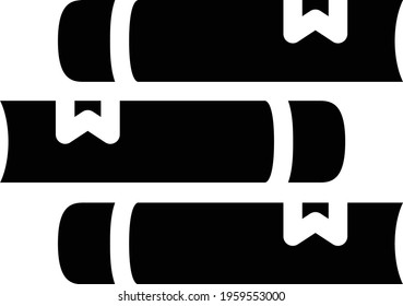 bookmark vector glyph flat icon