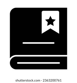 Bookmark Vector Glyph Icon For Personal And Commercial Use.
