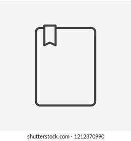 Bookmark vector icon. Best modern flat pictogram illustration sign for web and mobile apps design