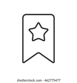 Bookmark vector icon. Black illustration isolated on white background for graphic and web design.